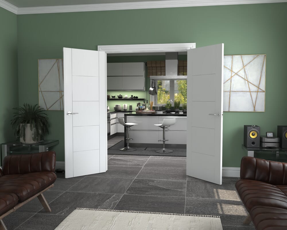 1426x2021x133mm Iseo White French Door Set