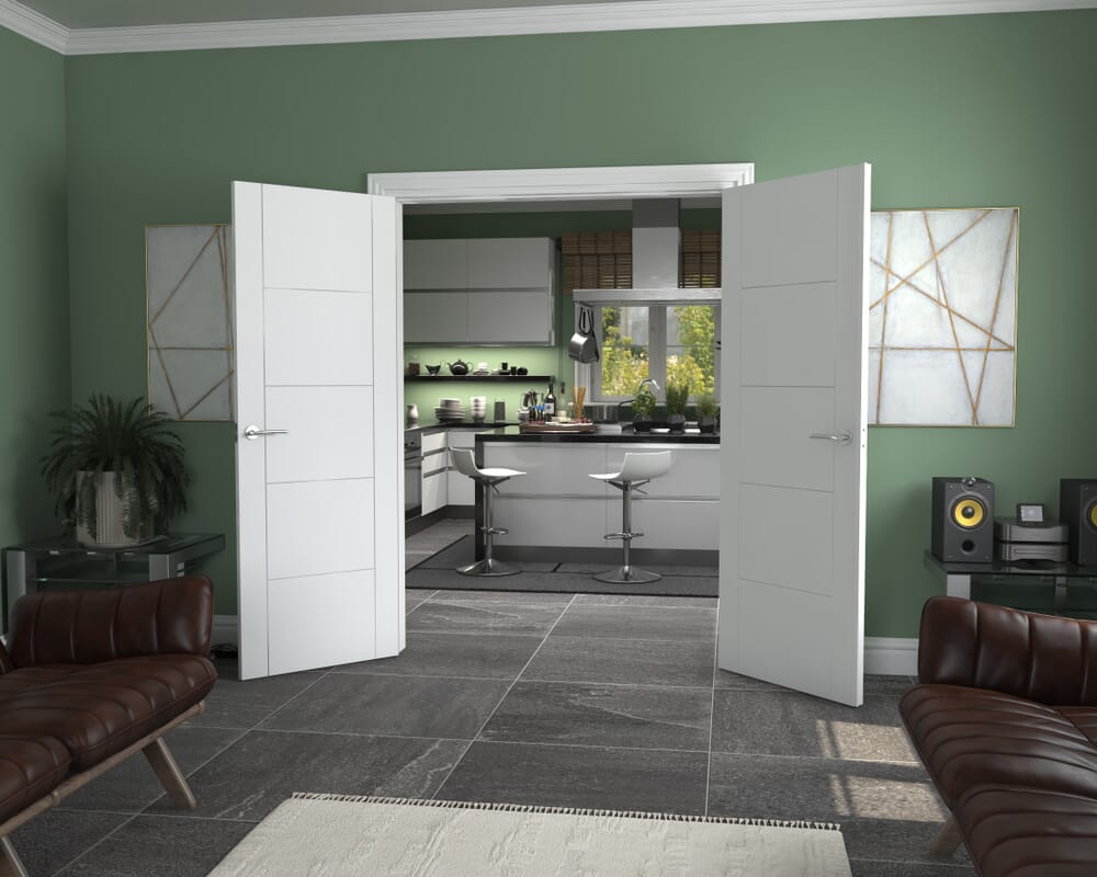 1478x2021x133mm Iseo White French Door Set