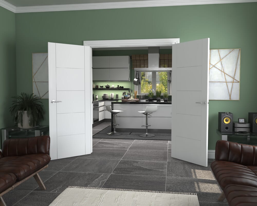 1580x2021x133mm Iseo White French Door Set