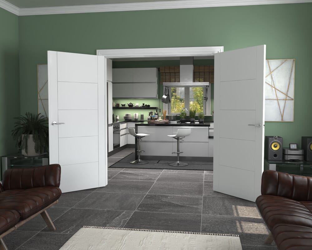 1732x2021x133mm Iseo White French Door Set
