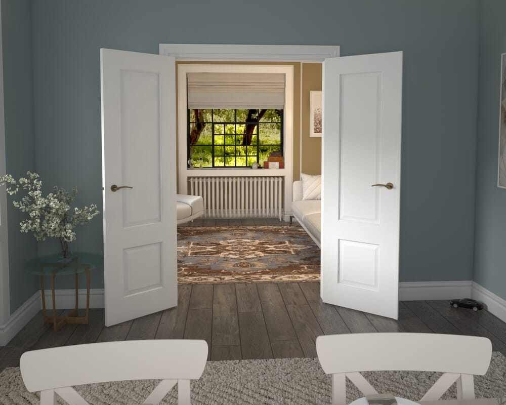 1276x2021x133mm Grange White French Door Set
