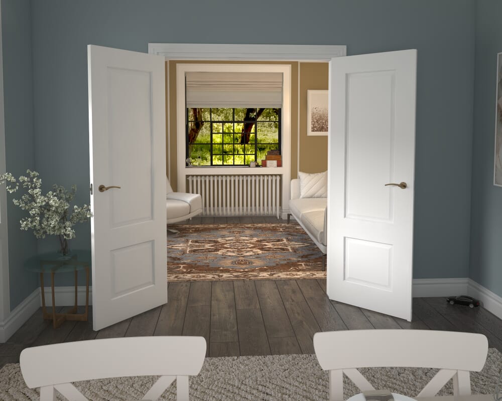 1426x2021x133mm Grange White French Door Set
