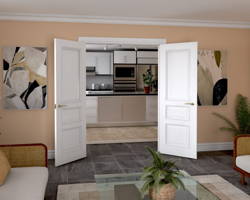 1426x2021x133mm Kent White French Door Set