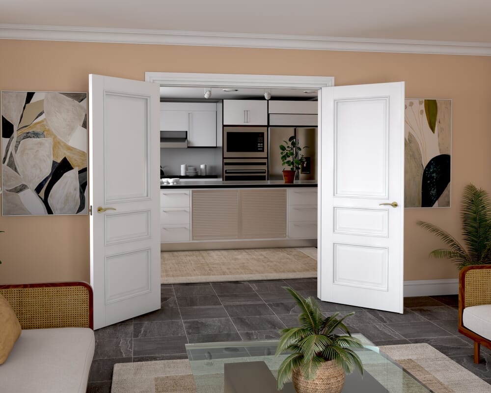 1580x2021x133mm Kent White French Door Set
