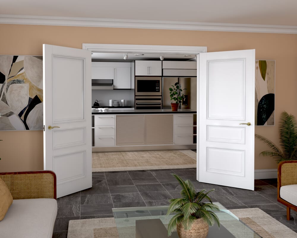 1732x2021x133mm Kent White French Door Set