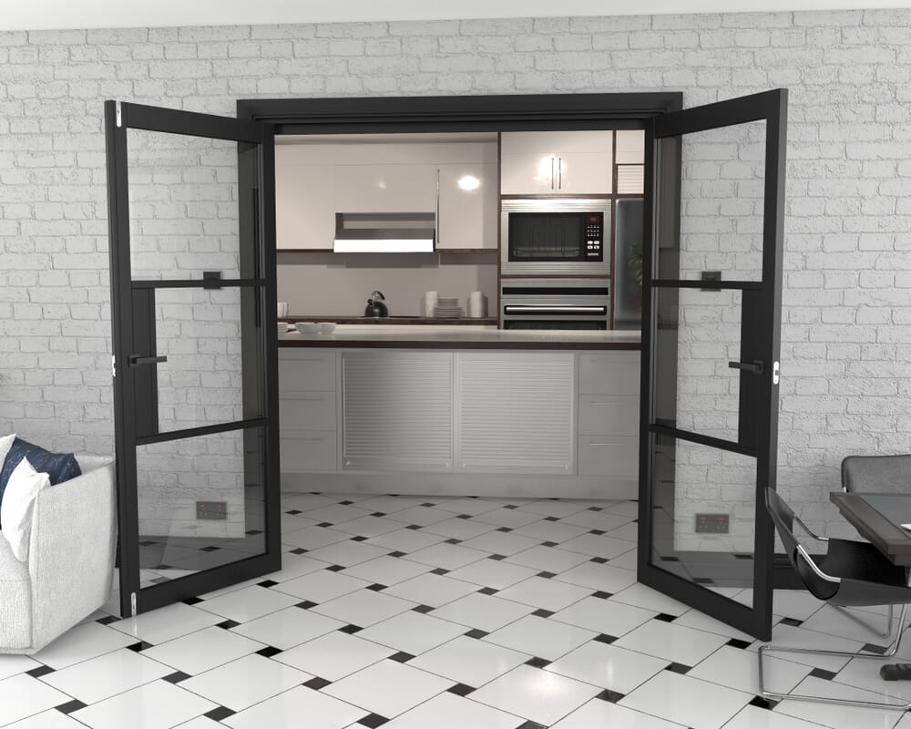 Heritage Black Glazed Prefinished French Door Set 1732mm(W) x 2021mm(H)