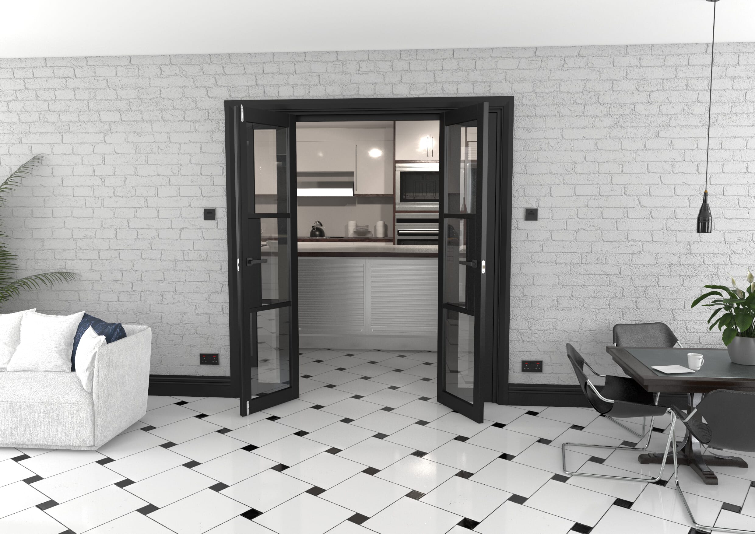 Heritage Black Glazed Prefinished French Door Set 1770mm(W) x 2021mm(H)