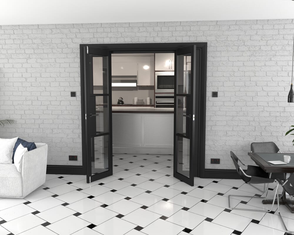 Heritage Black Glazed Prefinished French Door Set 1770mm(W) x 2021mm(H)