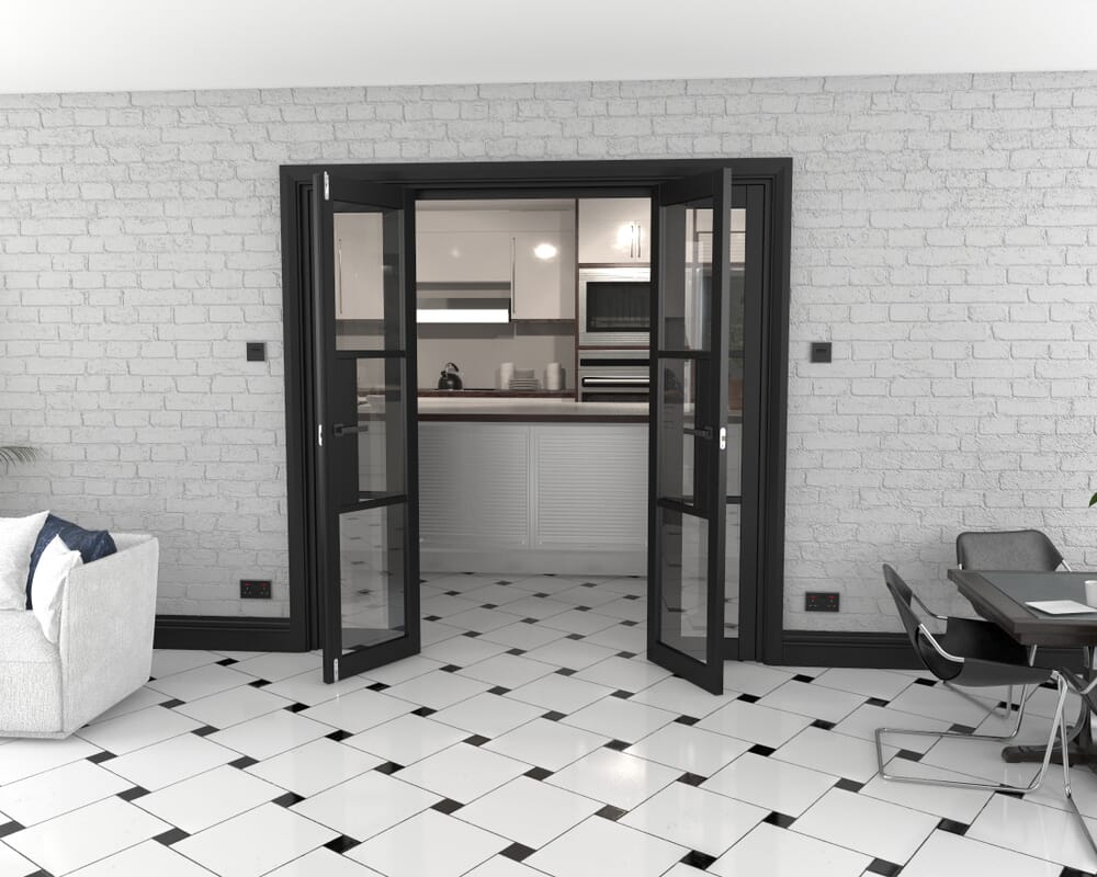Heritage Black Glazed Prefinished French Door Set 1922mm(W) x 2021mm(H)