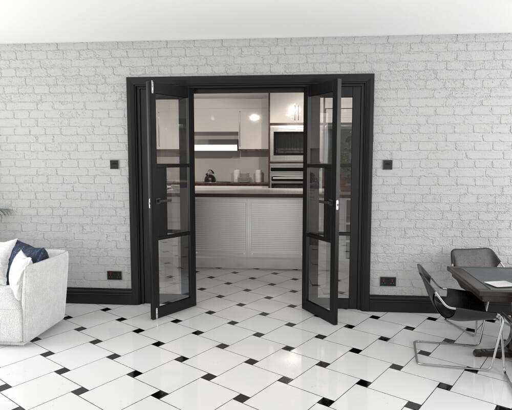 Heritage Black Glazed Prefinished French Door Set 1998mm(W) x 2021mm(H)