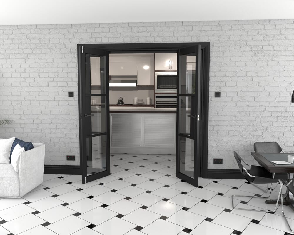 Heritage Black Glazed Prefinished French Door Set 1850mm(W) x 2021mm(H)