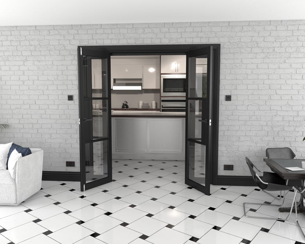 Heritage Black Glazed Prefinished French Door Set 1924mm(W) x 2021mm(H)