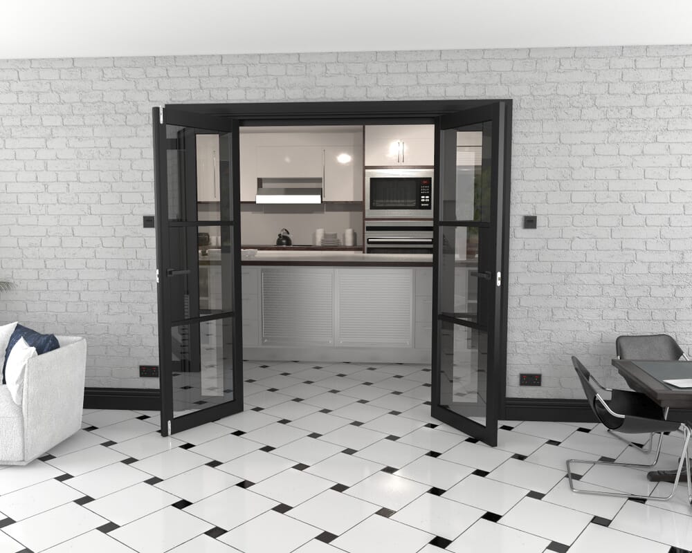 Heritage Black Glazed Prefinished French Door Set 2076mm(W) x 2021mm(H)