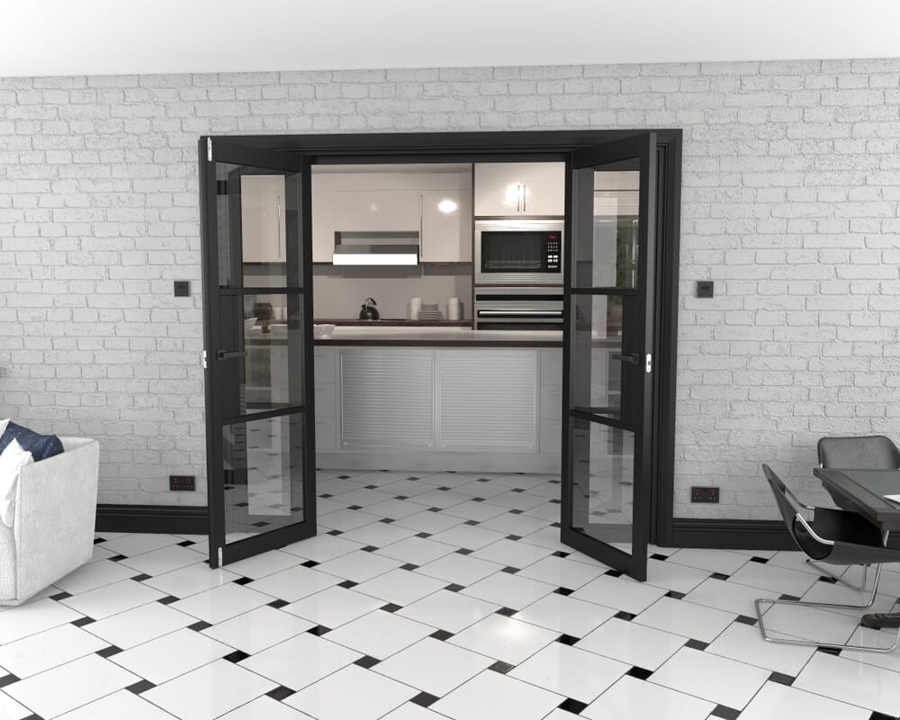 Heritage Black Glazed Prefinished French Door Set 2228mm(W) x 2021mm(H)