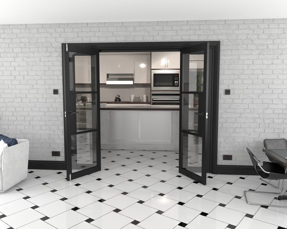 Heritage Black Glazed Prefinished French Door Set 2304mm(W) x 2021mm(H)