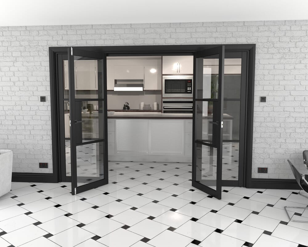 Heritage Black Glazed Prefinished French Door Set 2838mm(W) x 2021mm(H)