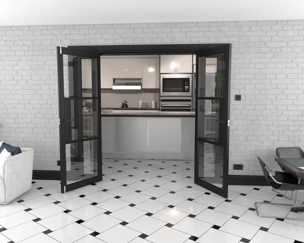 Heritage Black Glazed Prefinished French Door Set 2228mm(W) x 2021mm(H)