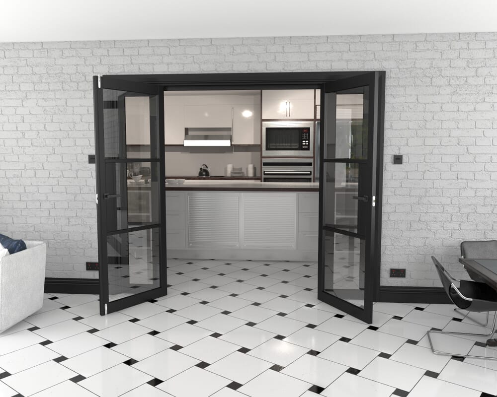 Heritage Black Glazed Prefinished French Door Set 2380mm(W) x 2021mm(H)
