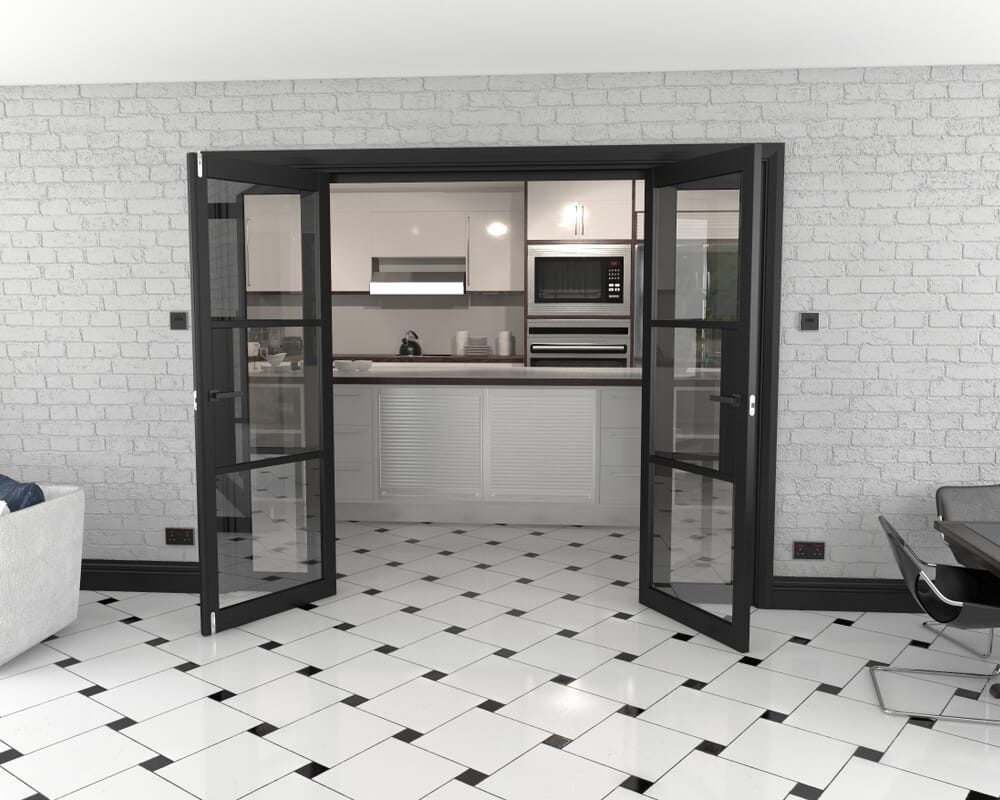 Heritage Black Glazed Prefinished French Door Set 2456mm(W) x 2021mm(H)