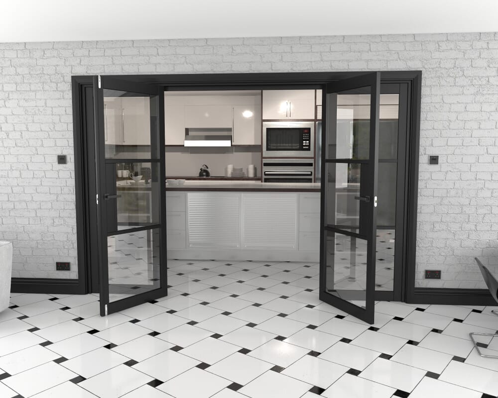 Heritage Black Glazed Prefinished French Door Set 2990mm(W) x 2021mm(H)