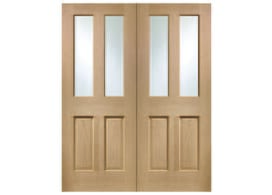 1168x1981x40mm (46") Malton Oak Pair - Clear Glazed  Door Image