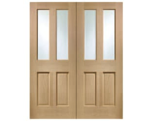 Malton Oak Pair - Clear Glazed  Internal Doors