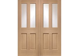 1372x1981x40mm (54") Malton Oak Pair - Clear Glazed  Door Image