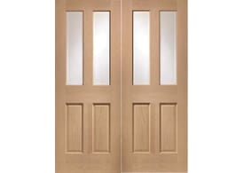 1372x1981x40mm (54") Malton Oak Pair - Clear Glazed  Door