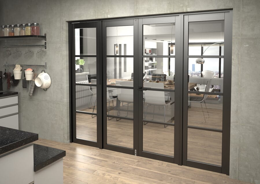 Black Kensington 4L Clear French Door Set
