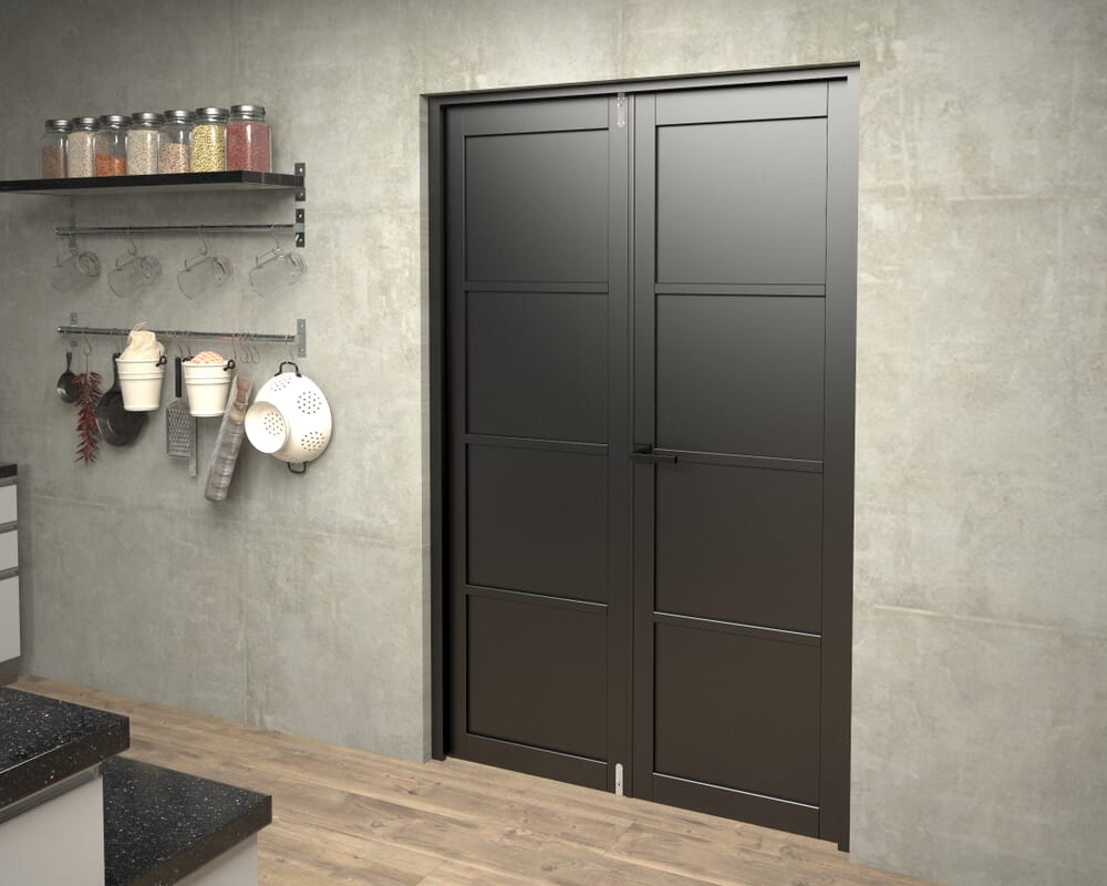 Black Kensington 4P French Door Set 1276mm(W) x 2021mm(H)