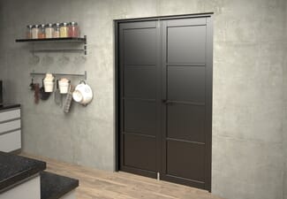 Black Kensington 4P French Door Set 1276mm(W) x 2021mm(H)