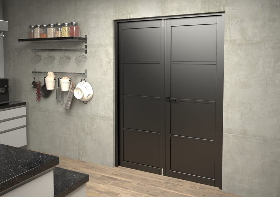 Black Kensington 4P French Door Set