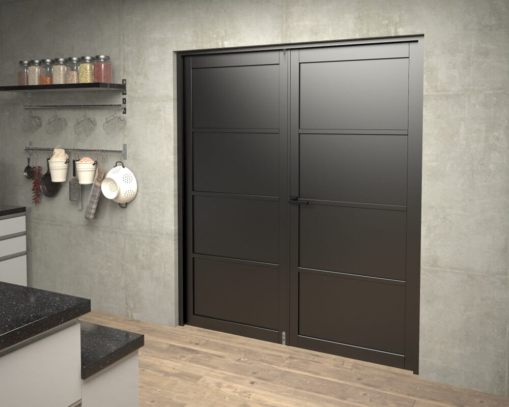 Black Kensington 4P French Door Set 1734mm(W) x 2021mm(H)