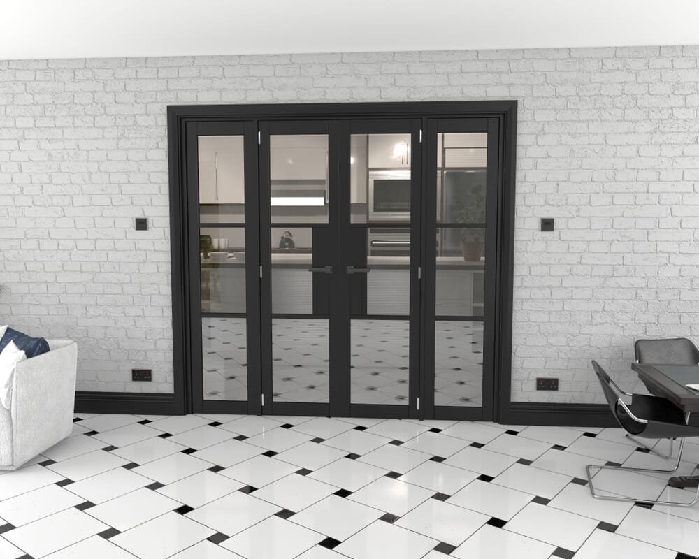 Heritage Black Glazed Prefinished French Door Set 2074mm(W) x 2021mm(H)