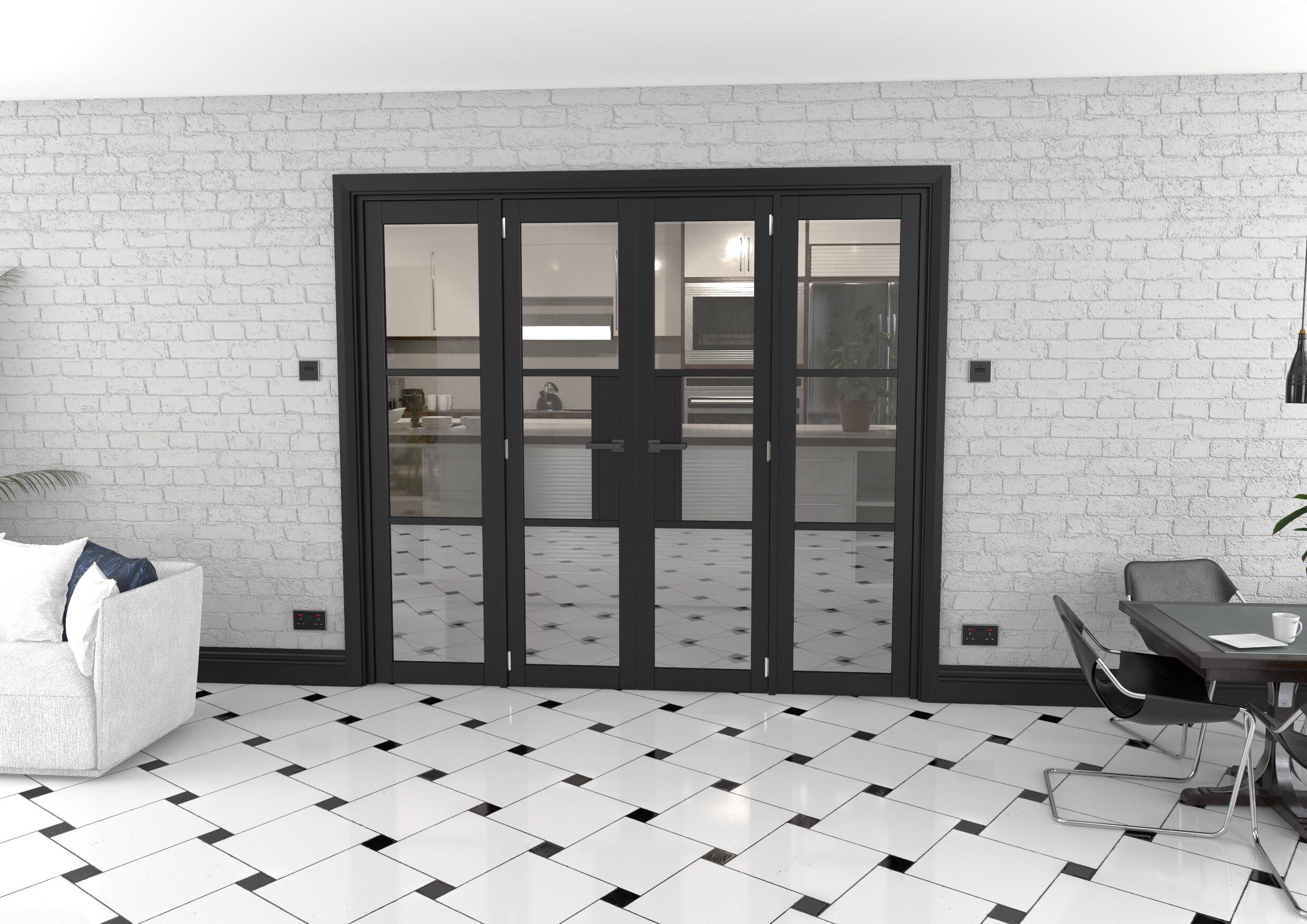 Heritage Black Glazed Prefinished French Door Set 2226mm(W) x 2021mm(H)