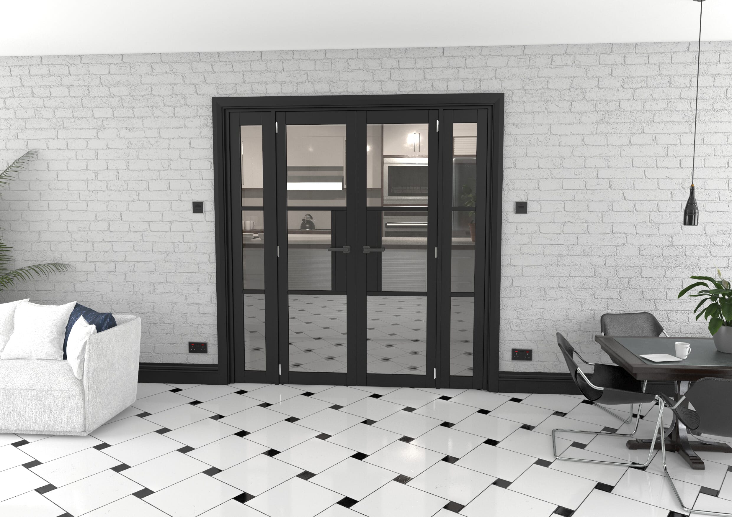 Heritage Black Glazed Prefinished French Door Set 1850mm(W) x 2021mm(H)