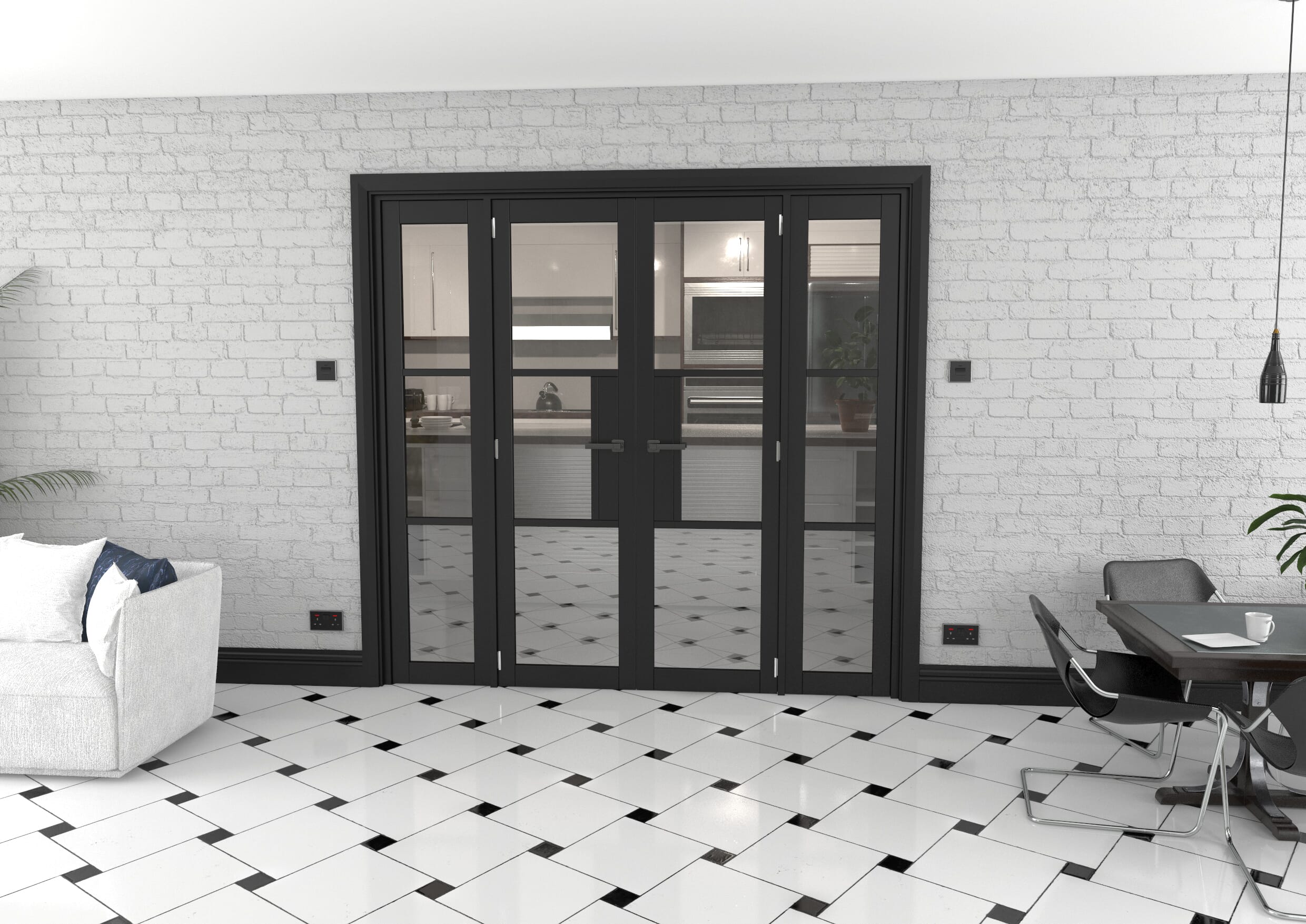 Heritage Black Glazed Prefinished French Door Set 2078mm(W) x 2021mm(H)