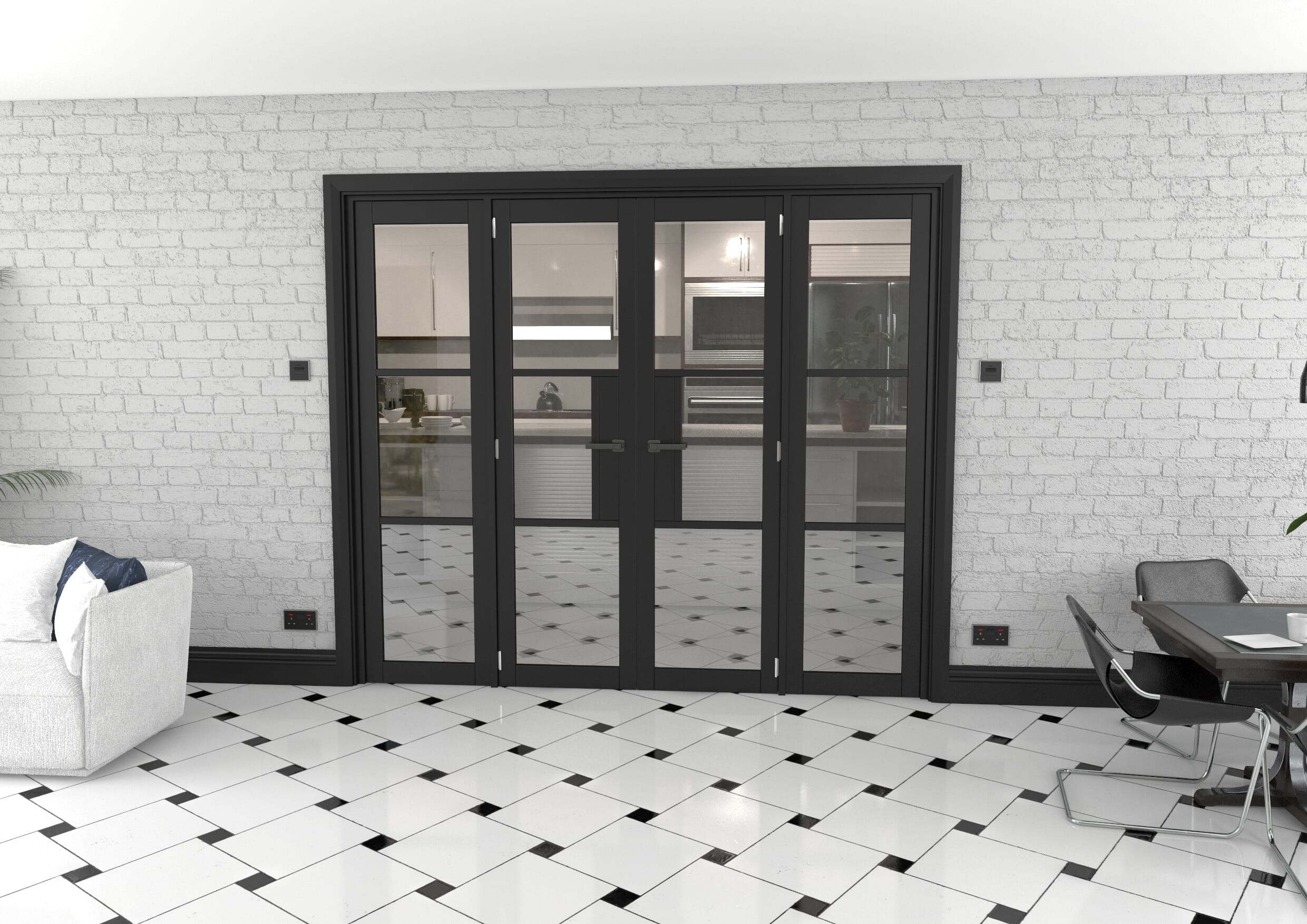 Heritage Black Glazed Prefinished French Door Set 2306mm(W) x 2021mm(H)