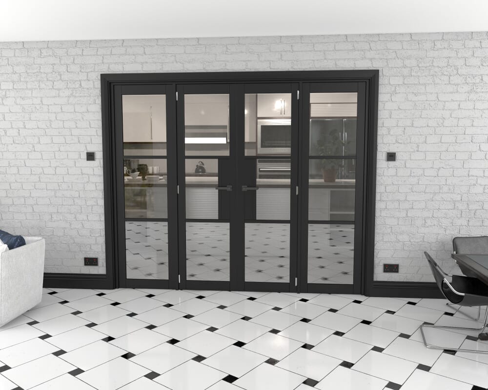 Heritage Black Glazed Prefinished French Door Set 2386mm(W) x 2021mm(H)