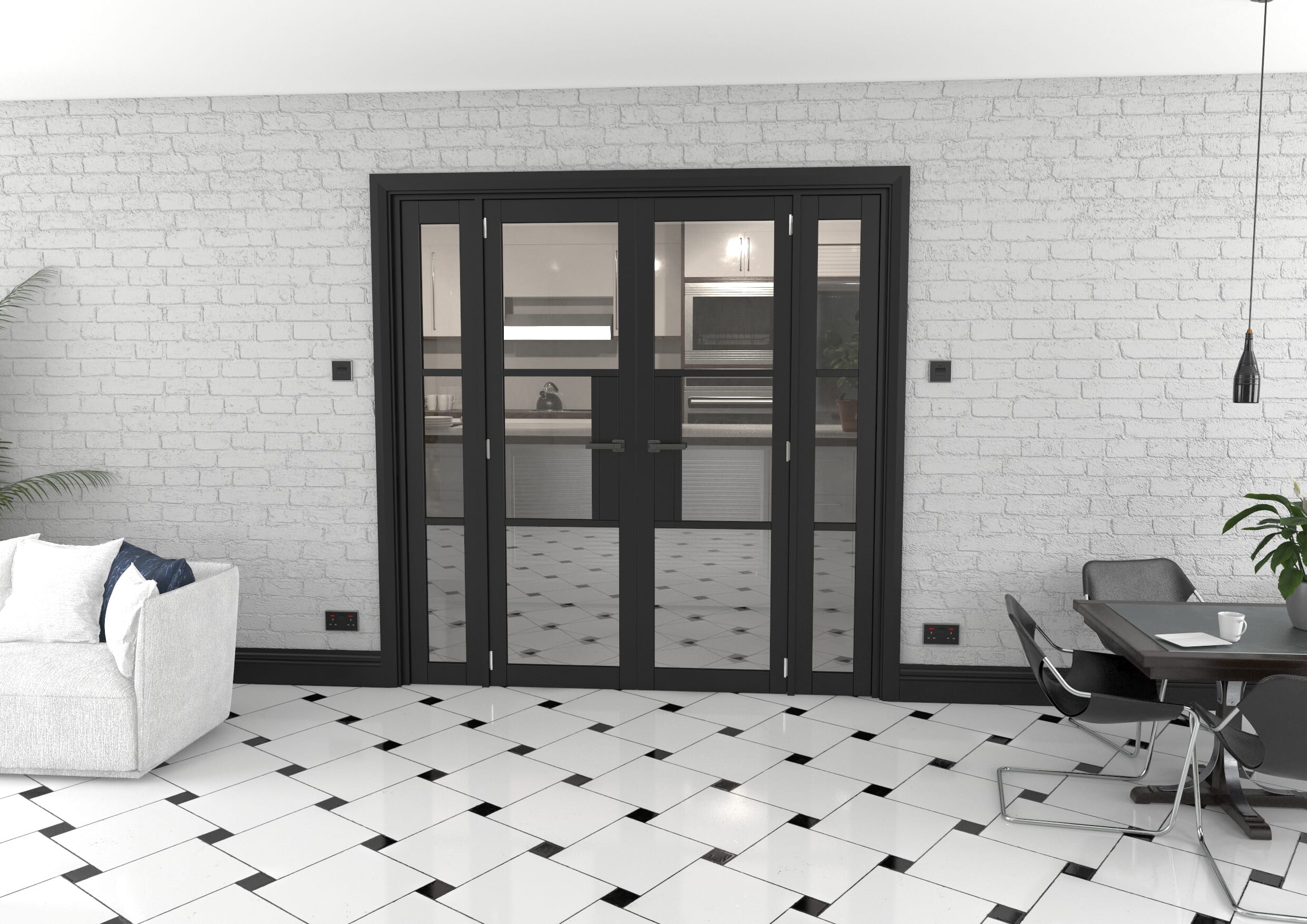 Heritage Black Glazed Prefinished French Door Set 1924mm(W) x 2021mm(H)