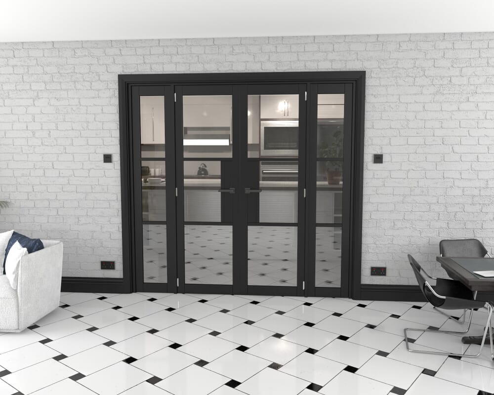 Heritage Black Glazed Prefinished French Door Set 2076mm(W) x 2021mm(H)