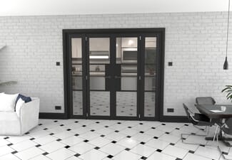 Heritage Black Glazed Prefinished French Door Set 2076mm(W) x 2021mm(H)