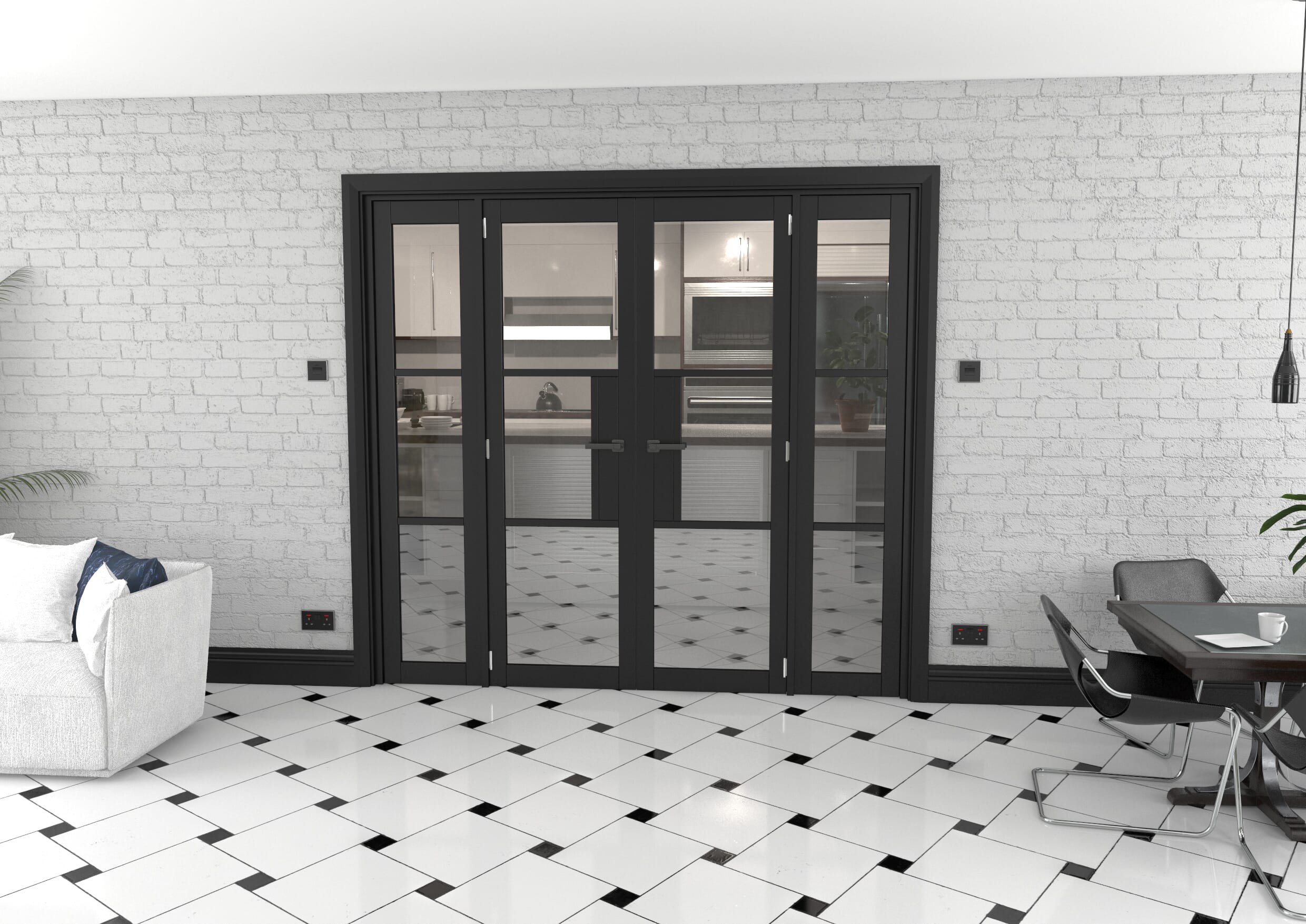 Heritage Black Glazed Prefinished French Door Set 2152mm(W) x 2021mm(H)