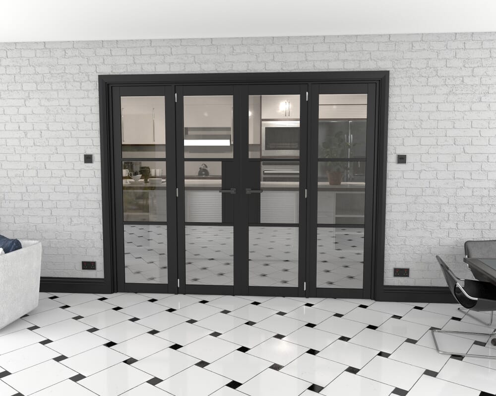 Heritage Black Glazed Prefinished French Door Set 2460mm(W) x 2021mm(H)