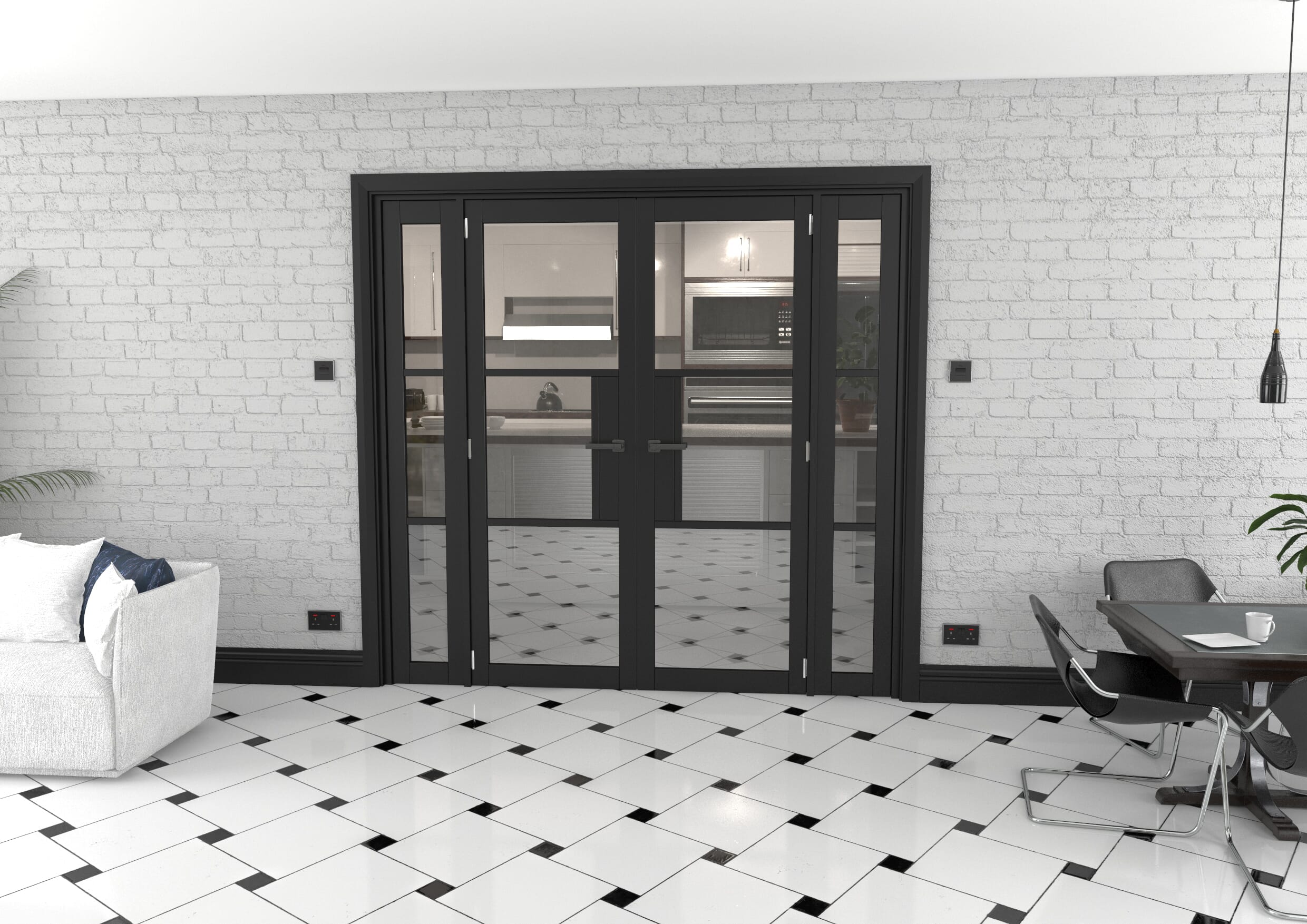 Heritage Black Glazed Prefinished French Door Set 2076mm(W) x 2021mm(H)
