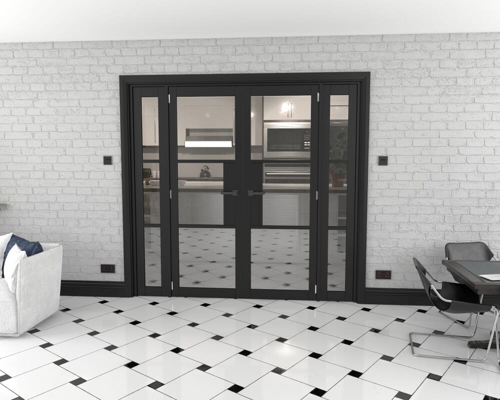 Heritage Black Glazed Prefinished French Door Set 2076mm(W) x 2021mm(H)