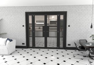 Heritage Black Glazed Prefinished French Door Set 2076mm(W) x 2021mm(H)