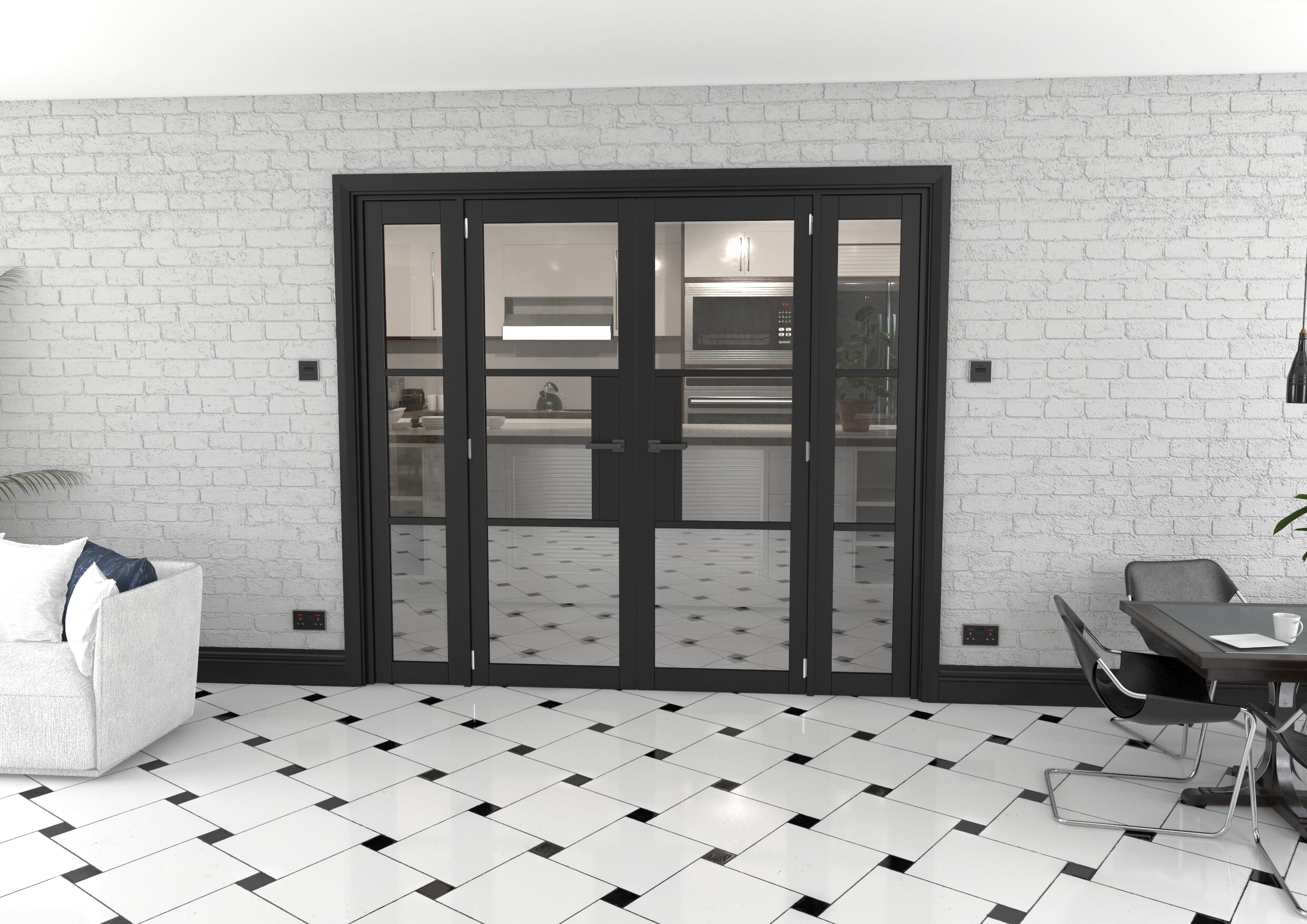Heritage Black Glazed Prefinished French Door Set 2228mm(W) x 2021mm(H)