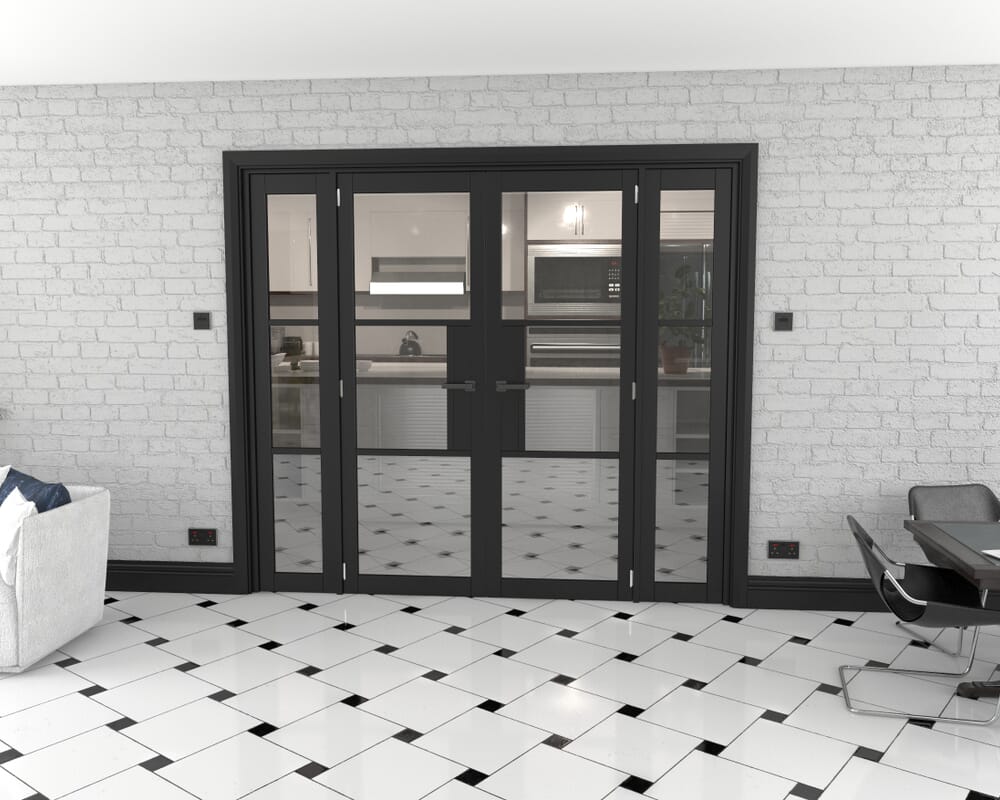 Heritage Black Glazed Prefinished French Door Set 2228mm(W) x 2021mm(H)