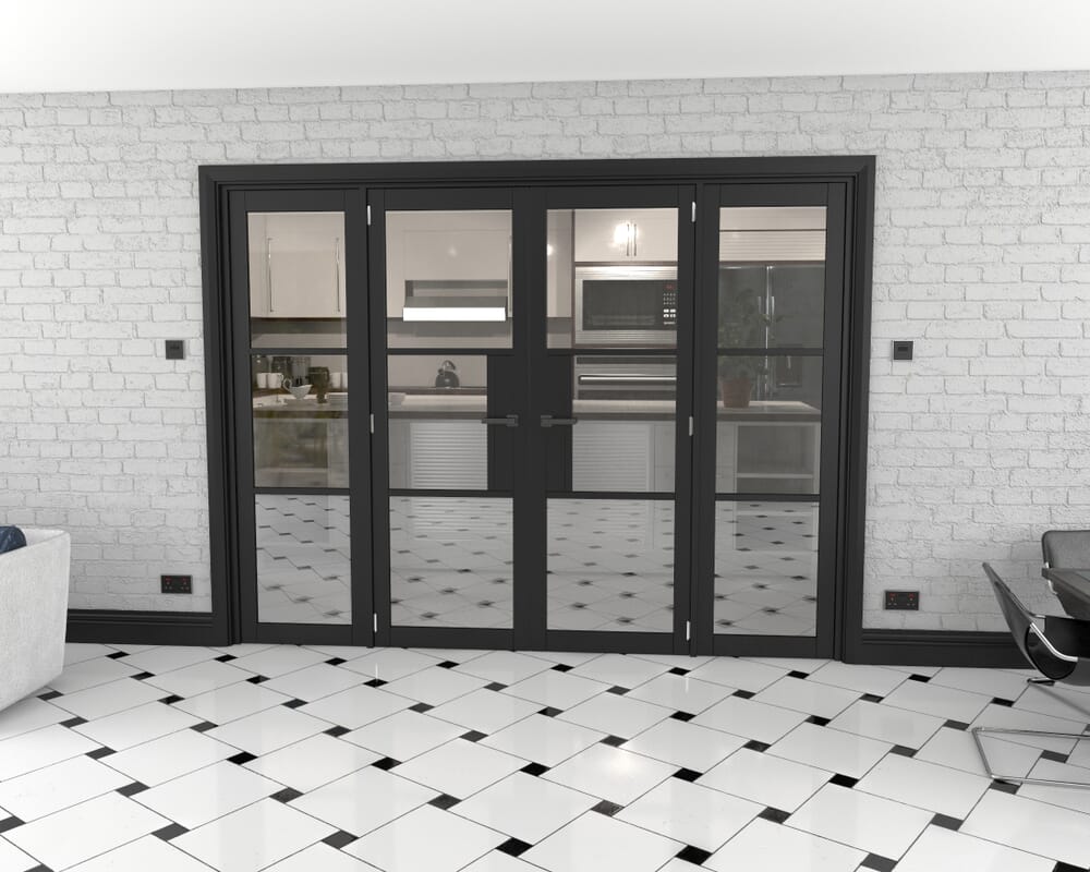 Heritage Black Glazed Prefinished French Door Set 2612mm(W) x 2021mm(H)